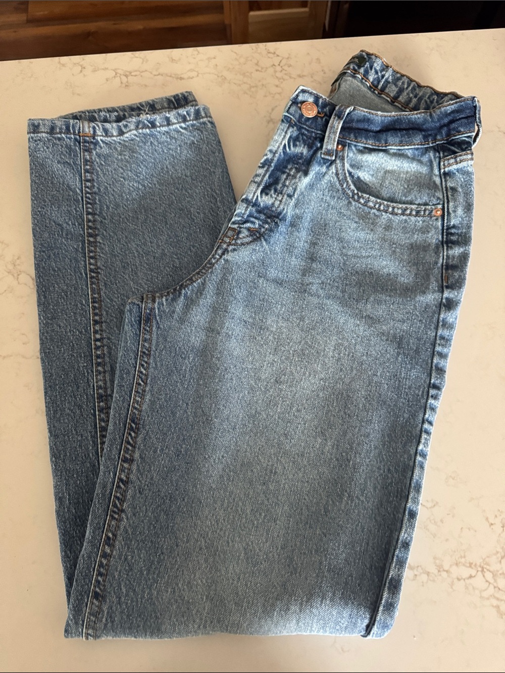 wild fable Light Blue High-Rise Straight Leg Jeans